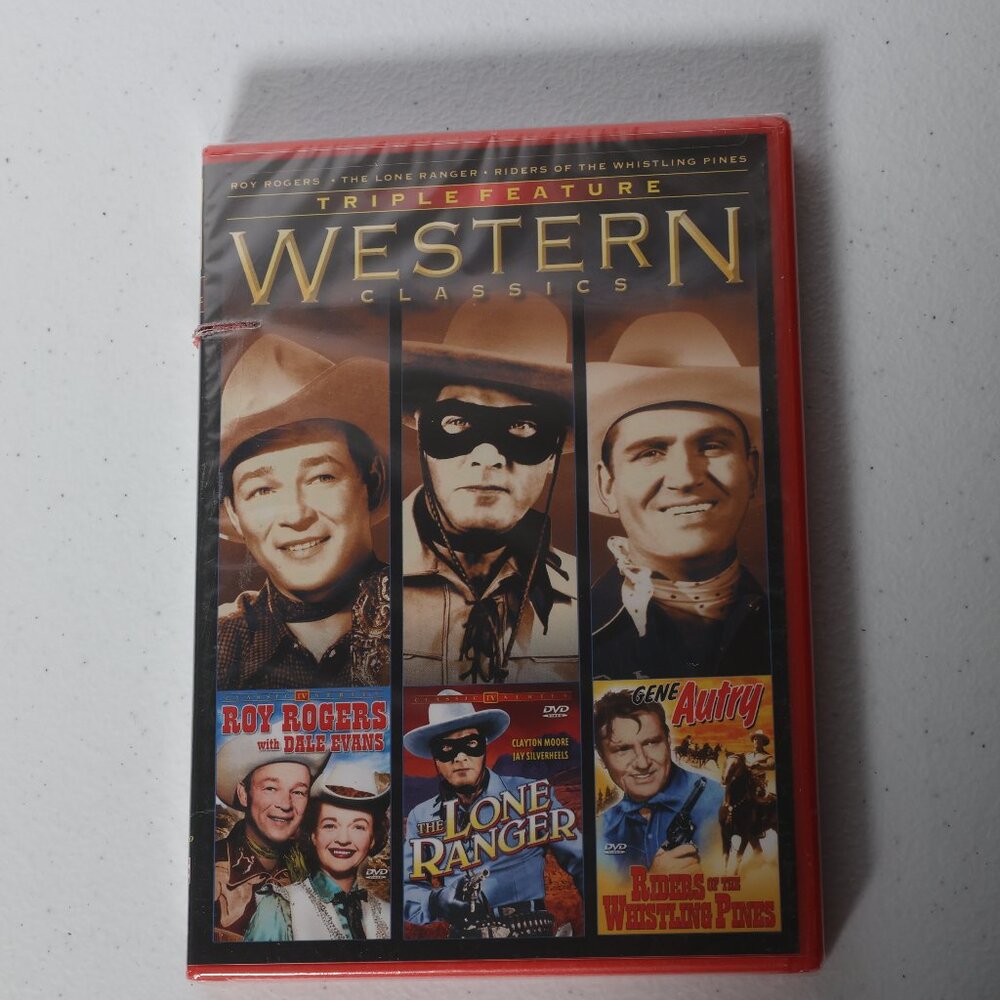 Triple Feature DVD Western Classics Roy Rogers Long Ranger Gene Aunty